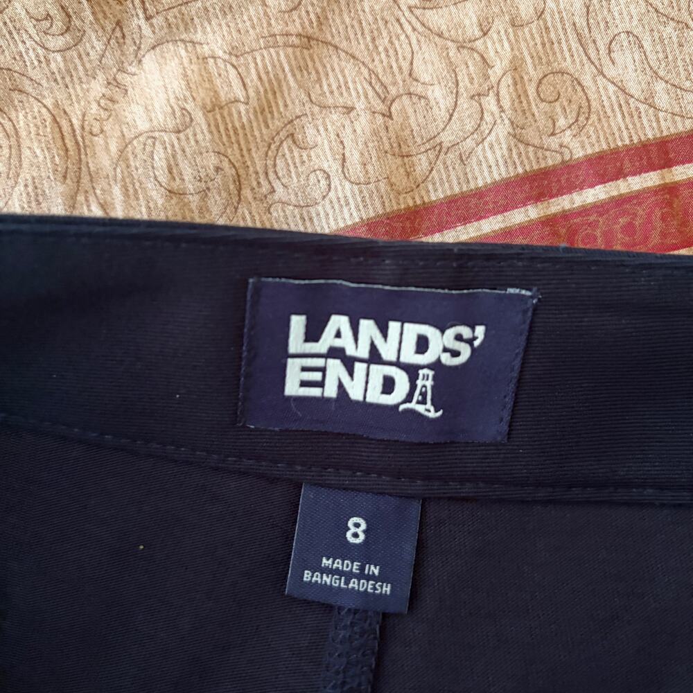 Lands' End Women's Blend Chino Skort Size 8 Navy Blue Cotton - Picture 5 of 8